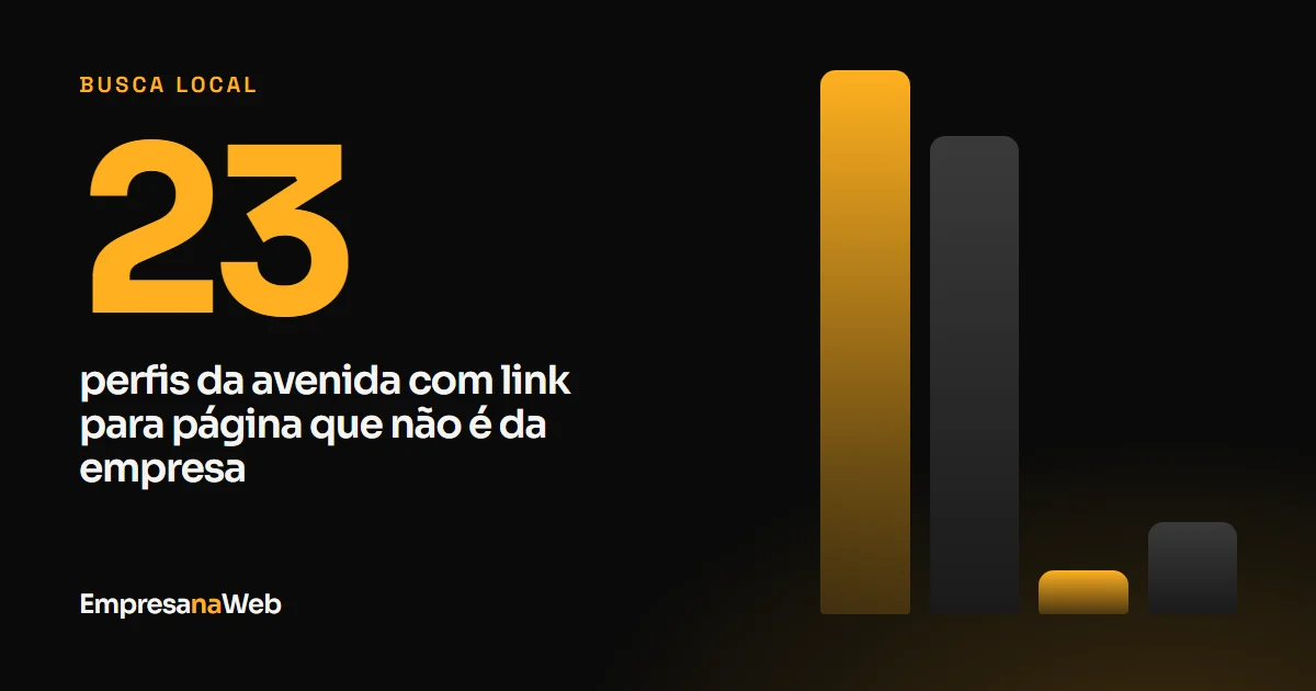23 perfis de uma avenida de São José têm no campo de site um link para página de terceiros