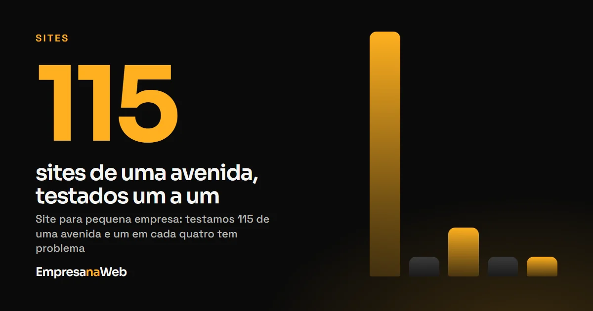 115 sites de empresas de uma avenida de São José, testados um a um